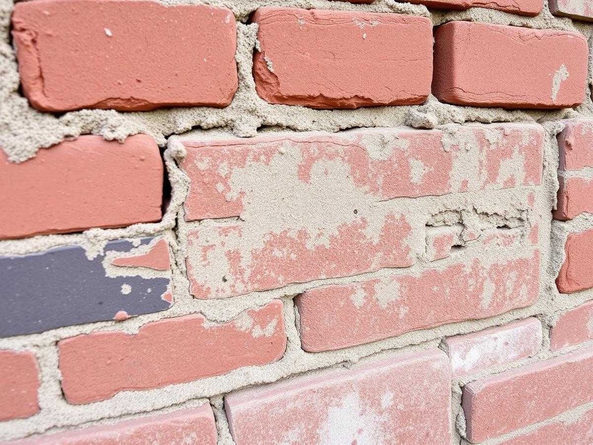 Weathered Victorian brickwork before repointing