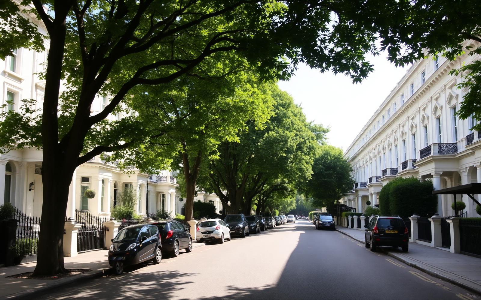 Elegant Richmond residential street with period properties
